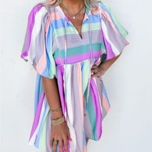 Colorful Striped Dress
